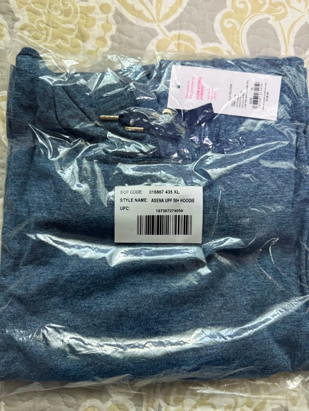 Lilly Pulitzer Asena Blue Hoodie Top - Picture 3 of 3